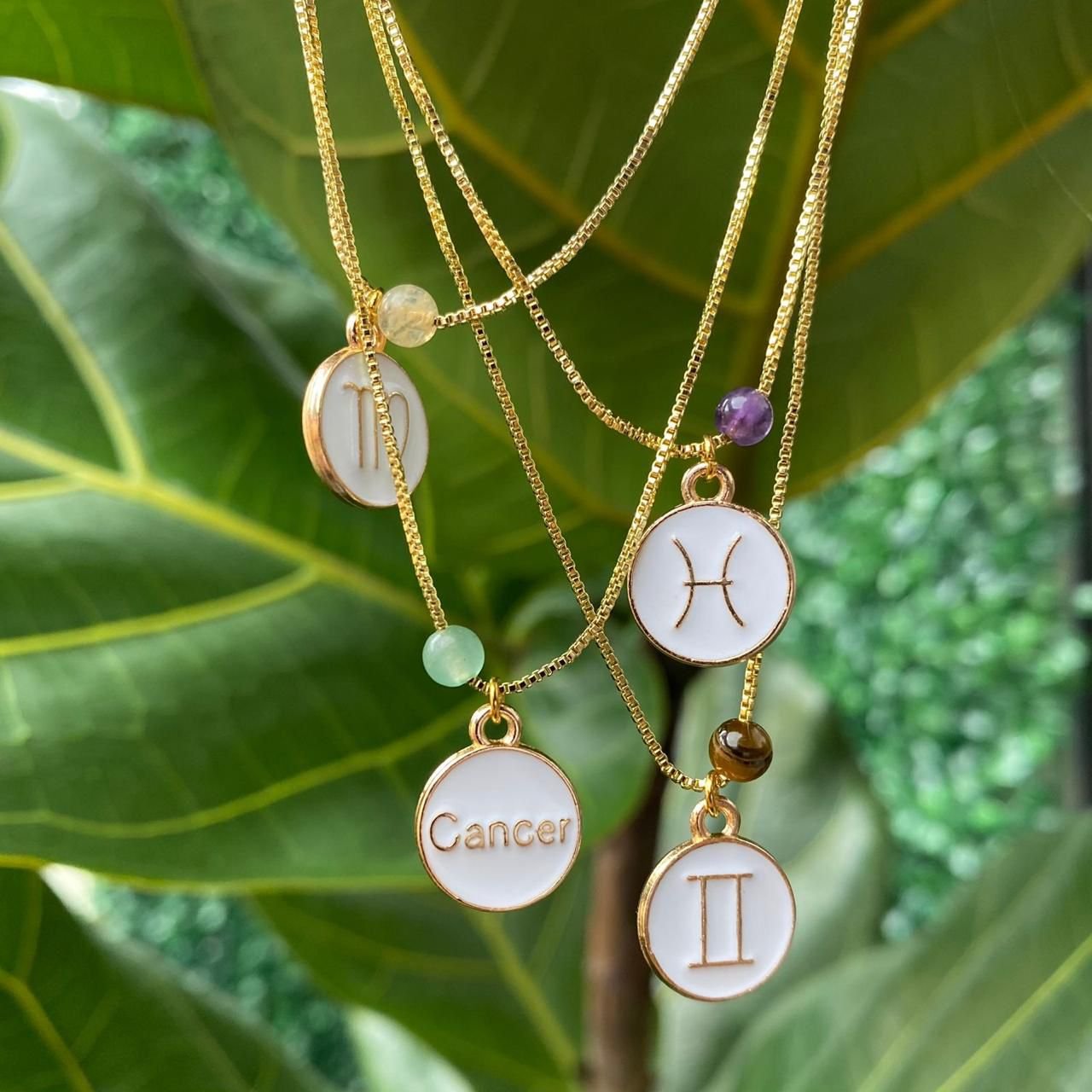 Collares con Signo Zodiacal & Cuarzo